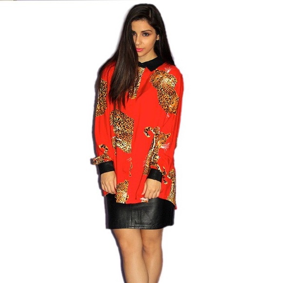 MinkPink Into The Jungle Blouse - Picture 3 of 4